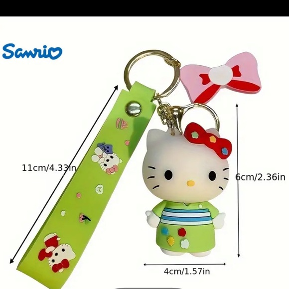 Sanrio Other - Sanrio Hello Kitty Keychain with Green Strap